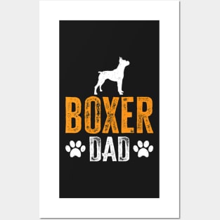 Boxer Dad Gift Dog Daddy Boxer Father Day Posters and Art